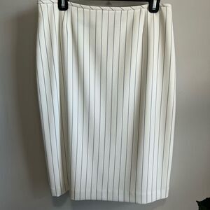 Preston & York Cream Pleated Pencil Skirt